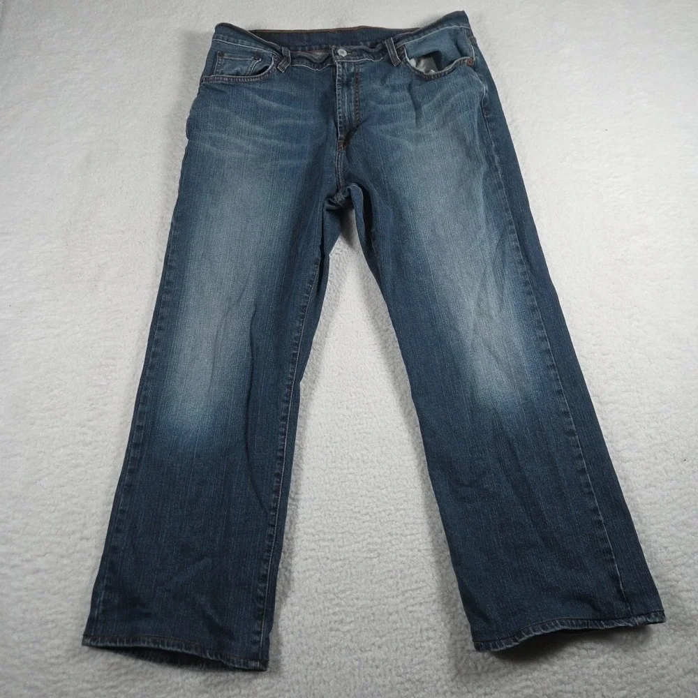 Lucky Brand MENS 34 Dungarees Classic Fit Short‎ Length Blue Jeans